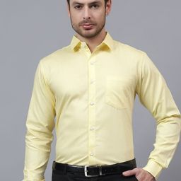 Vida Loca Men India Slim Fit Textured Spread Collar Cotton Formal Shirt-image-58