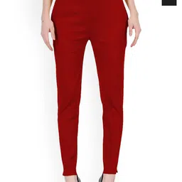 MIXFIT Women Pack of 2 Regular Fit Low-Rise Cotton Trousers-picture-25
