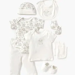 Juniors by Babyshop InfantPack Of 9 Assorted Printed Cotton Baby Apparel Gift Set-37