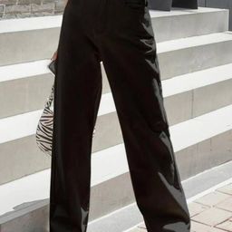 RIVI Women Jean Mid-Rise Straight Fit Clean Look Stretchable Jeans-image-39