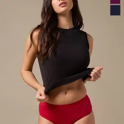 URBAN ADVENTURE Pack Of 3 4-Way Stretch Hipster Briefs 3UAW-002(WINE-NAVY-RED)-image-87