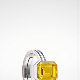 Sidharth Gems 8.25 KT Yellow Sapphire Sterling 92.5 Silver Ring-65