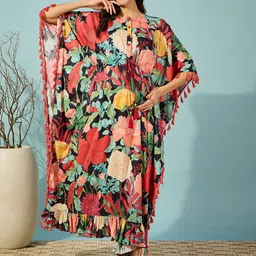 The Kaftan Company Printed Maxi Nightdress-image-70