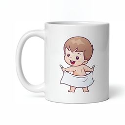 Mr UVD White & Brown Printed Ceramic Matte Mugs-picture-45
