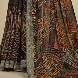 DIVASTRI Abstract Printed Saree With Blouse Piece image 4