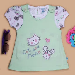 V-Mart Girls Cotton Printed A-Line Dress-picture-48