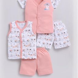 TODOS Pink Pure Cotton Clothing Set-image-23