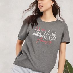 MACK JONNEY Women Typography Printed Round Neck Cotton T-shirt-picture-20