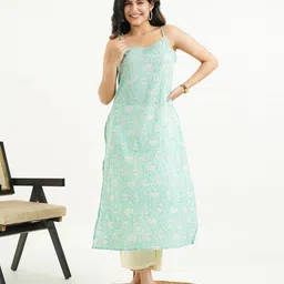 GOODHAND Women Floral Printed Sequinned Kurta-picture-36