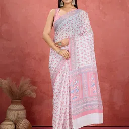 SHANVIKA Floral Pure Cotton Saree-image-74