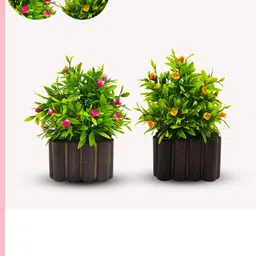 Asharya Multicoloured Artificial Plant With Pot - 2 Pieces image 5