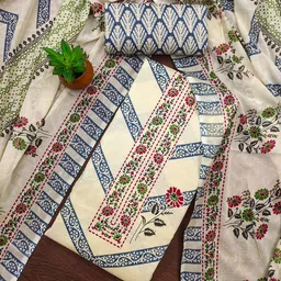 LeeliPeeri Designer Floral Printed Unstitched Dress Material-image-22