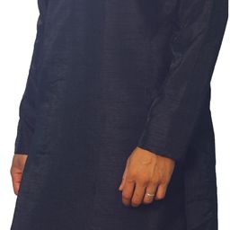 House of Aqss Men Regular Dupion Silk Kurta with Trousers image 5