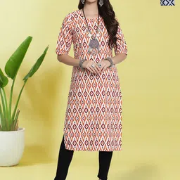 HERE&NOW Women Pack of-2 Ethnic Motifs Printed Kurta-20