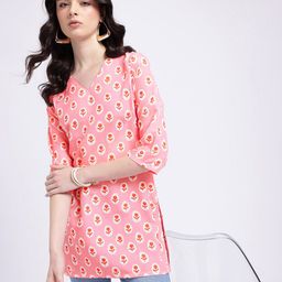 Anouk Rustic Floral Printed V-Neck Kurti-picture-12