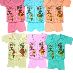 Fly Step Unisex Pack of 6 Printed Short Sleeve Clothing Set-image-72