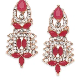 Anouk Rose Gold-Plated Stone-Studded Jewellery Set image 5
