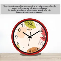 RANDOM Red & Pink Printed Traditional Wall Clock image 5