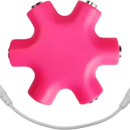 Octec Pink Multi Headphone Splitter Adapter with 3.5mm Aux – 5-Way Audio Connector Phone Converter-image-68