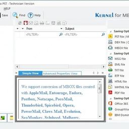 Kernel for MBOX to PST | Email delivery- NO CD | 1 Device image 2