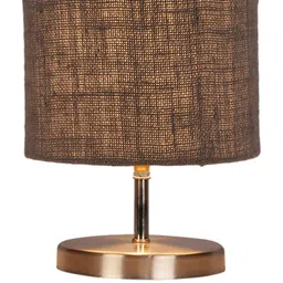 Devansh Grey Textured Steel Table Lamp With Jute Shade image 4