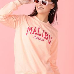 V-Mart Women Peach Round Neck long Sleeves Sweatshirt-picture-48