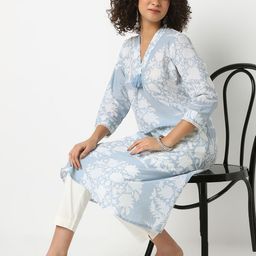Ethnicity Women Floral Chikankari Kurta-29