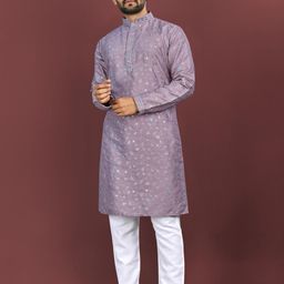 ATOXIC Men Lavender Kurtas-image-46