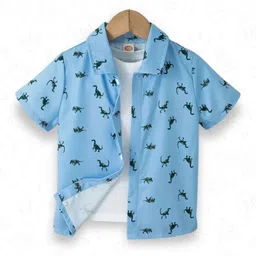 BAESD Boys Standard Animal Printed Casual Shirt-image-58
