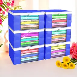 Aura Blue Set of 6 Regular Multi-Utility Organisers-26