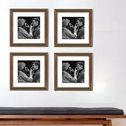 Art Street Brown & White 2 to 4 Pieces Wood Wall Photo Frames-12