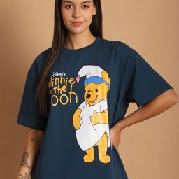 Dreambe Typography Printed Drop-Shoulder Sleeves Pure Cotton Oversized T-shirt-image-63