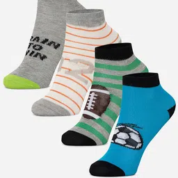 Bodycare Boys Pack Of 4 Assorted Ankle Length Socks-34