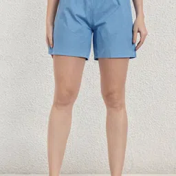 ANJIR Women Cotton Above Knee Shorts-picture-39