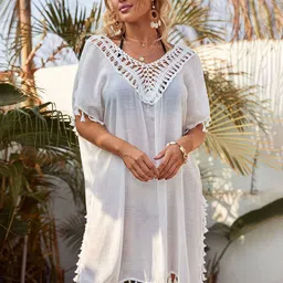 Oh Rare Self Design Swim Cover Up Dress-image-81