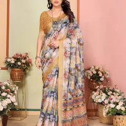Moda Rapido Floral Zari Chanderi Saree-picture-44
