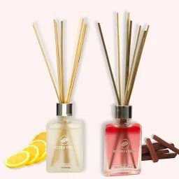 Lemon and Sandalwood Reed Diffuser Set with 7 Bamboo Sticks Essential Oil Diffuser Set-31