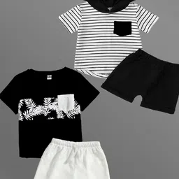 Lofn Unisex Kids Printed T-shirt with Shorts-33