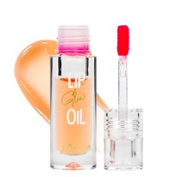 JUSTGOLD Long Lasting Lip Glow Oil With Vitamin E & Jojoba Oil- 4 ml - Peachy - 02-23