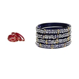 SOMIL Set of 20 Red Alloy Bangles-image-73
