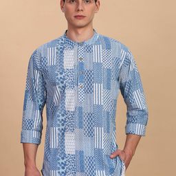 Anouk Abstract Printed Thread Work Cotton Short Kurta-14