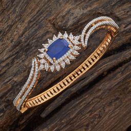 Kushal's Fashion Jewellery Gold-Plated Zircon-Studded Bangle-30