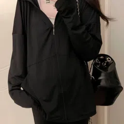 HERE&NOW Women Hooded Long Sleeves Sweatshirt-image-96