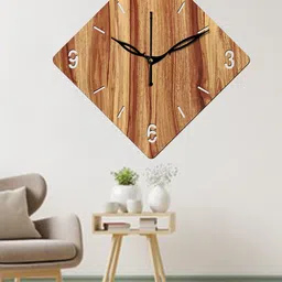 Freny Exim Beige Analogue Wood Wall Clock-picture-0