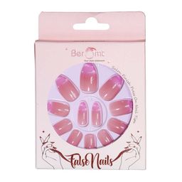 BEROMT Set Of 16 Salon Finish Press On Nail Tip With Application Kit - BFN314FN-8