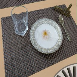 Good Vibes 6-Pcs Brown Textured Anti-Skid TablePlacemats-image-74