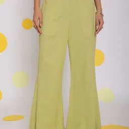 KAORI BY SHREYA AGARWAL Women Relaxed Straight Leg High-Rise Trousers-picture-30