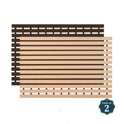 Aura 2Pcs Beige & Brown Striped Anti-Skid Bath Rugs-image-93