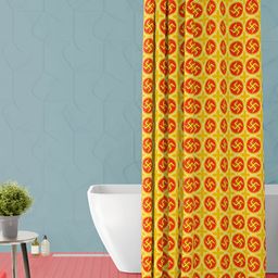 ArtzFolio Single Piece Waterproof Polyester Shower Curtain-image-51