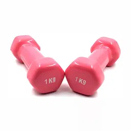 HackerX 2-Pcs Vinyl Fixed Weight Dumbbell - 1 kg Each image 2